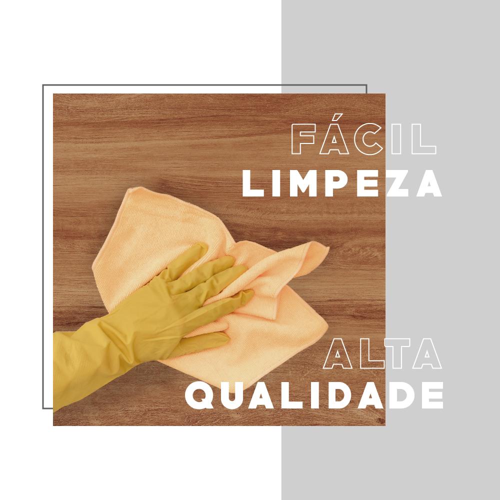 Mesa de Jantar Tampo Freijó e Tubos Prata 1545 Carraro
