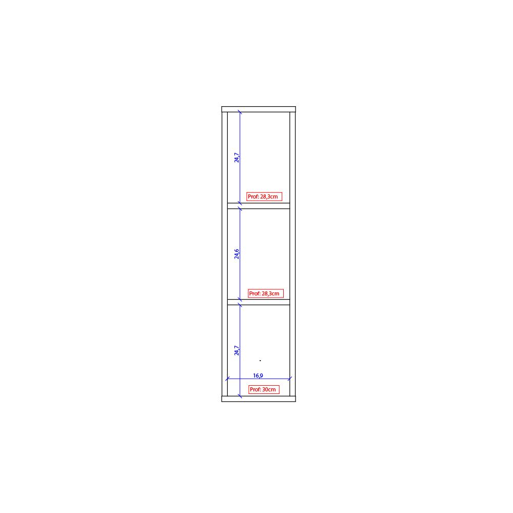 Nicho Aéreo MDF Branco 20cm Carraro