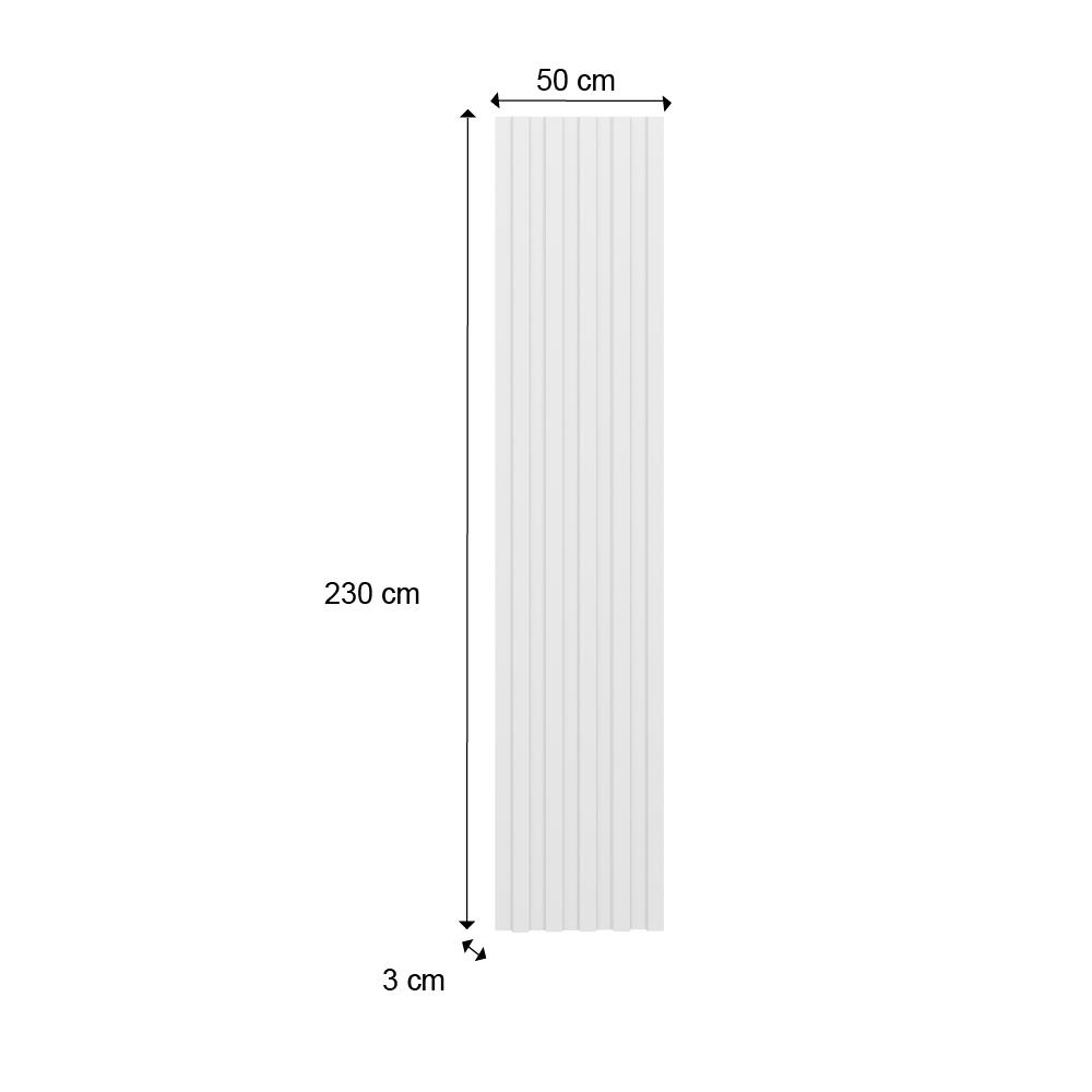 Painel Ripado Milla Branco MDF 230cm Carraro