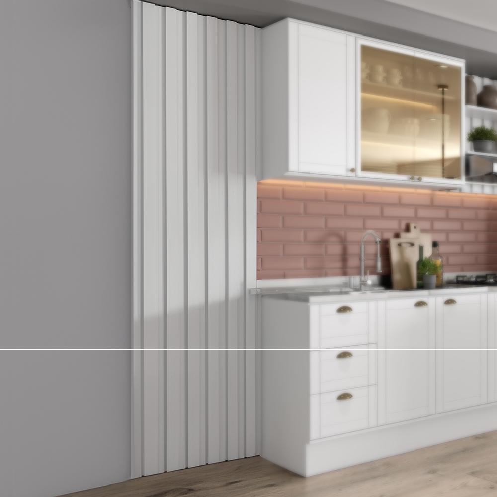 Painel Ripado Milla Branco MDF 230cm Carraro