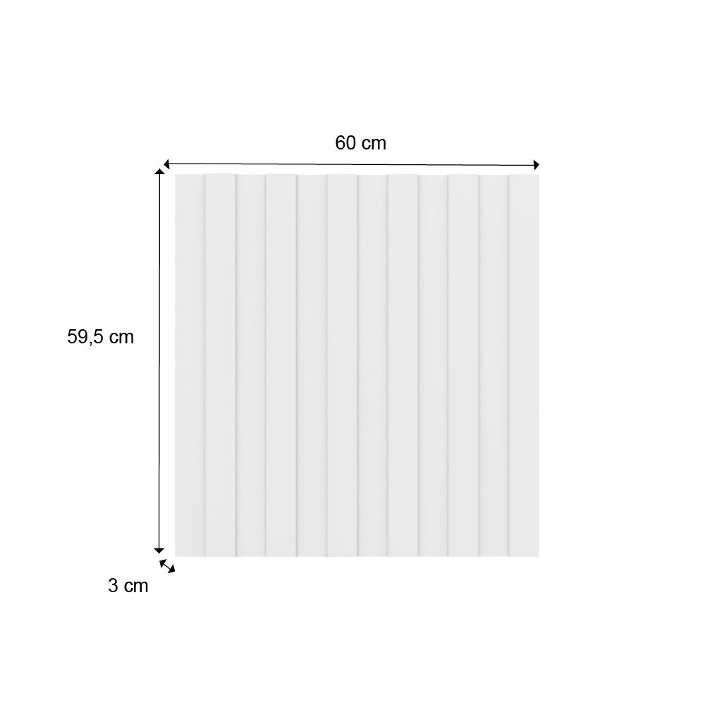 Painel Ripado Milla Branco MDF 60cm Carraro
