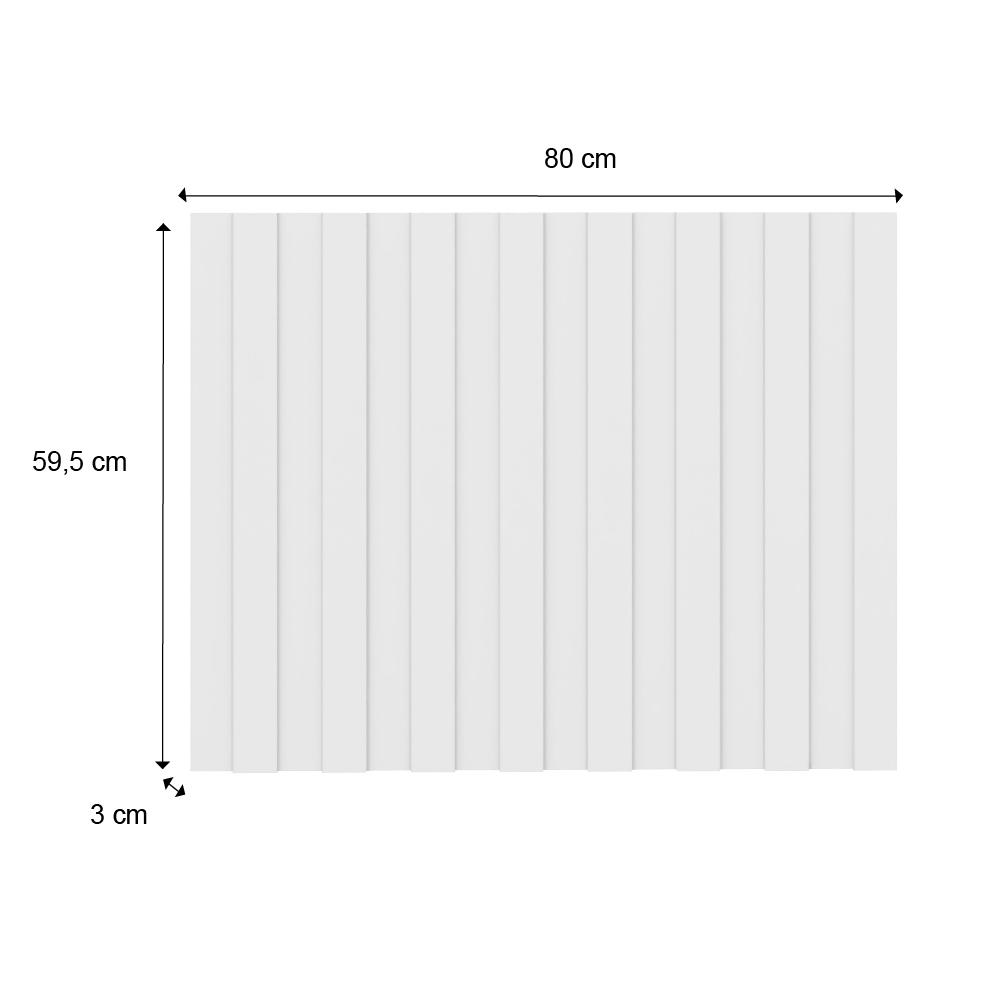 Painel Ripado Milla Branco MDF 80cm Carraro