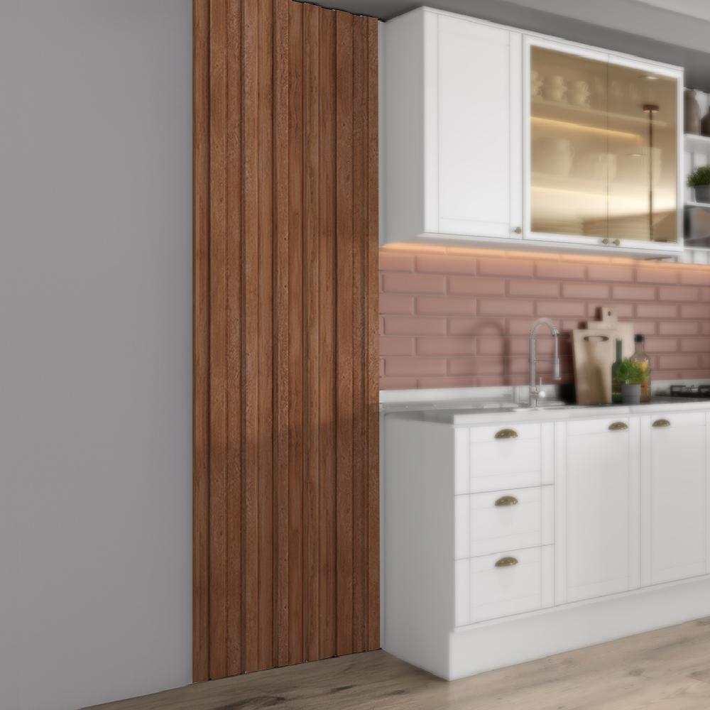 Painel Ripado Milla Nogal 230cm Carraro