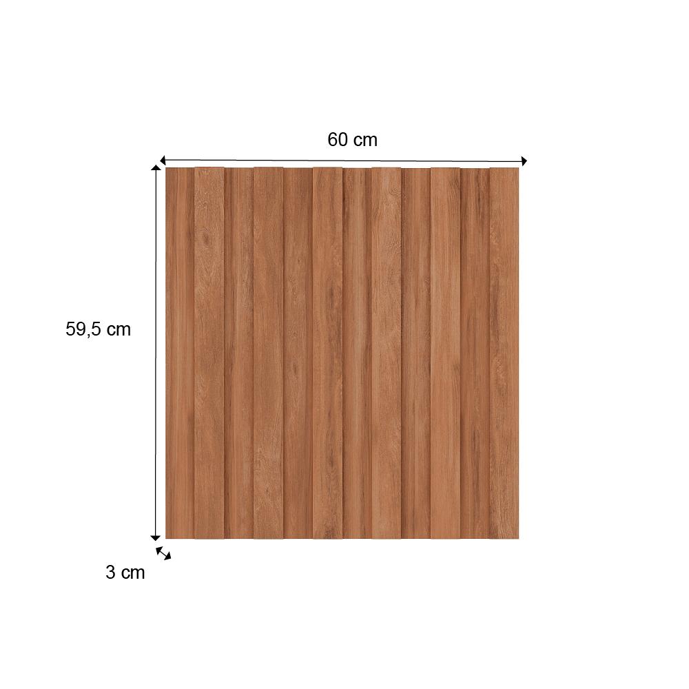 Painel Ripado Milla Nogal 60cm Carraro