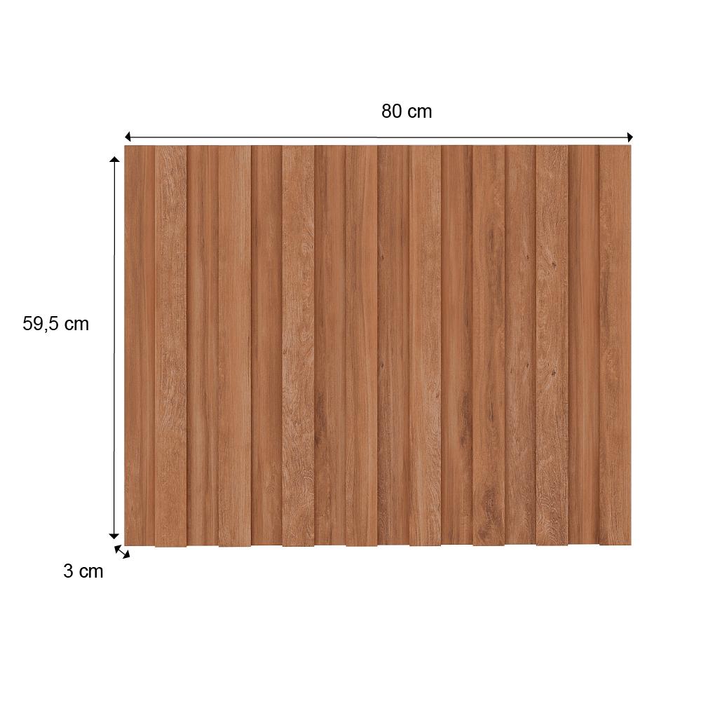 Painel Ripado Milla Nogal 80cm Carraro