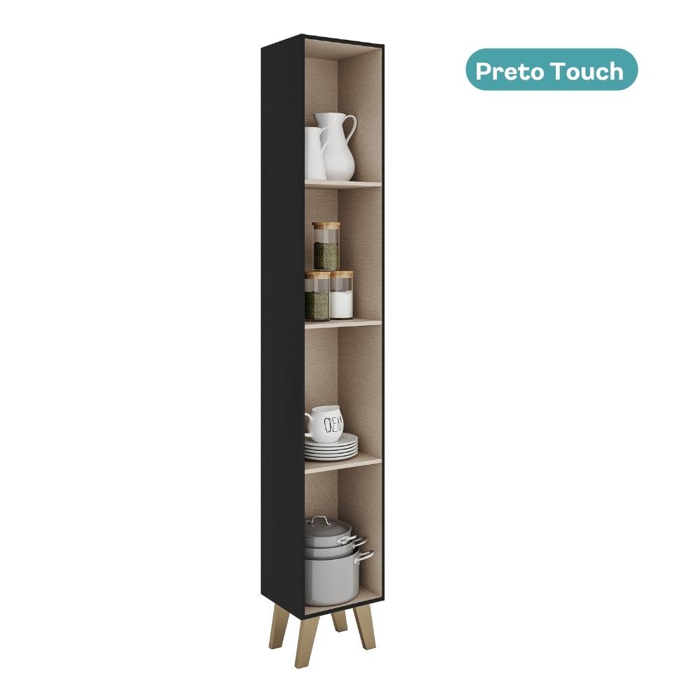 Paneleiro 2 Portas Atlanta Carraro Preto Touch