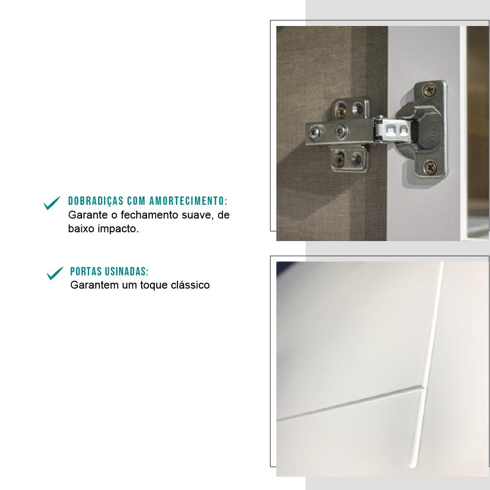 Paneleiro 2 Portas Milla MDF Branco 40cm Carraro