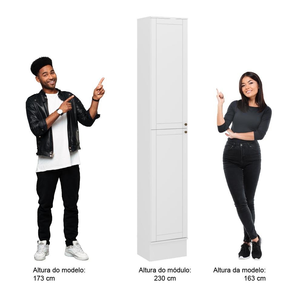 Paneleiro 2 Portas Milla MDF Branco 40cm Carraro