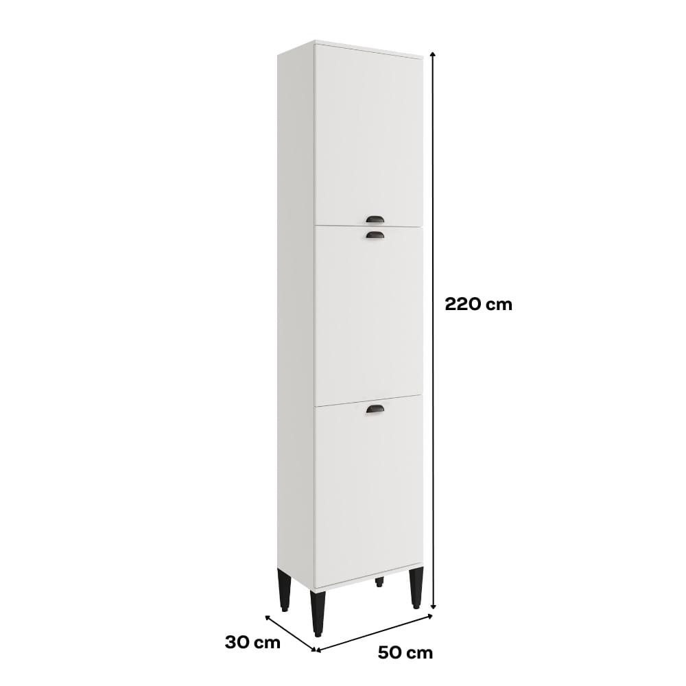 Paneleiro 3 Portas 5 Prateleiras Lótus Carraro Branco