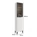 Paneleiro Miami 1 Porta + 1 Porta de Vidro 5 Prateleiras Carraro Branco