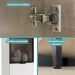 Paneleiro Miami 1 Porta + 1 Porta de Vidro 5 Prateleiras Carraro Branco