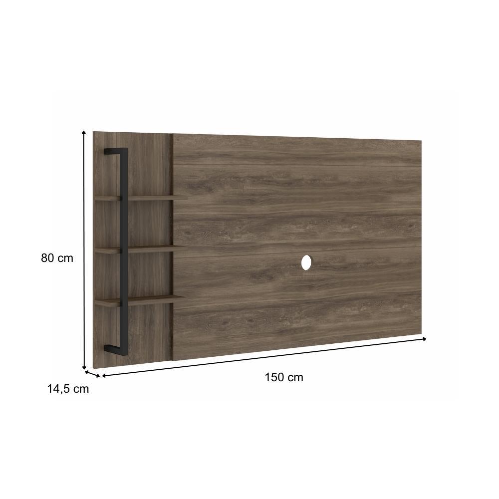 Rack c/ Painel para Tv até 50' Ohio Carraro - Legno/Preto