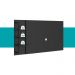 Rack c/ Painel para Tv até 50' Ohio Carraro - Preto/Preto
