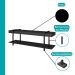 Rack c/ Painel para Tv até 50' Ohio Carraro - Preto/Preto