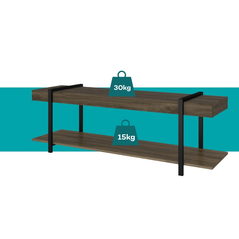 Rack c/ Painel para Tv até 50' Ohio Carraro Legno/Preto