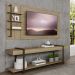 Rack c/ Painel para Tv até 50' Ohio Carraro Noce/ Ouro Velho