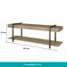 Rack c/ Painel para Tv até 50' Ohio Carraro Noce/ Ouro Velho