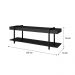 Rack para TV Habitat Madeirado e Tubos Pretos Carraro - Preto