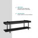 Rack para TV Habitat Madeirado e Tubos Pretos Carraro - Preto