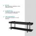Rack para TV Habitat Madeirado e Tubos Pretos Carraro - Preto