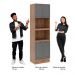 Torre Quente 2 Fornos Milla Nog/Cinza 70cm Carraro
