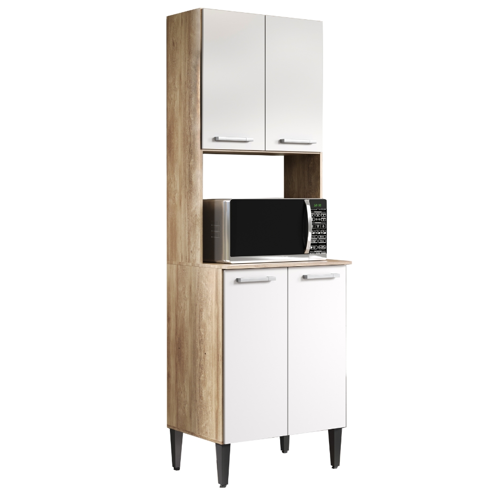 Torre Quente Carvalho com Branco Cozinha Arizona 2783 Carraro