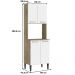 Torre Quente Carvalho com Branco Cozinha Arizona 2783 Carraro