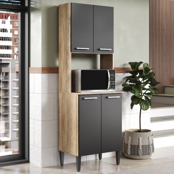 TORRES　2点セット Torre Quente Carvalho com Preto Cozinha Arizona 2783 Carraro