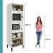 Torre Quente Miami para 1 Forno 1 Microondas 3 Portas Carraro Branco