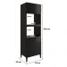Torre Quente Miami para 1 Forno 1 Microondas 3 Portas Carraro Preto Touch