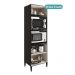 Torre Quente Miami para 1 Forno 1 Microondas 3 Portas Carraro Preto Touch