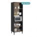 Torre Quente Miami para 1 Forno 4 Portas Carraro Preto Touch