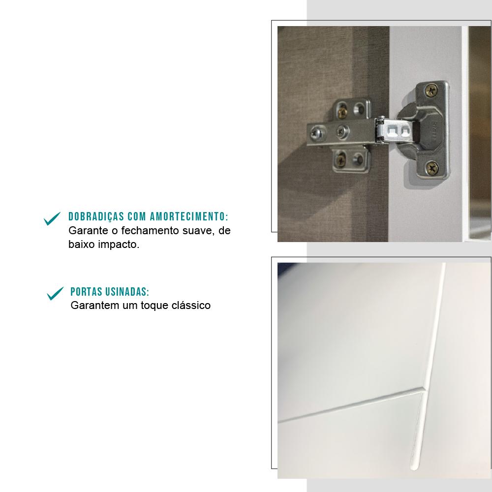 Torre Quente Milla Branco MDF 70cm Carraro