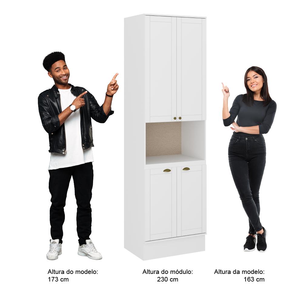 Torre Quente Milla Branco MDF 70cm Carraro