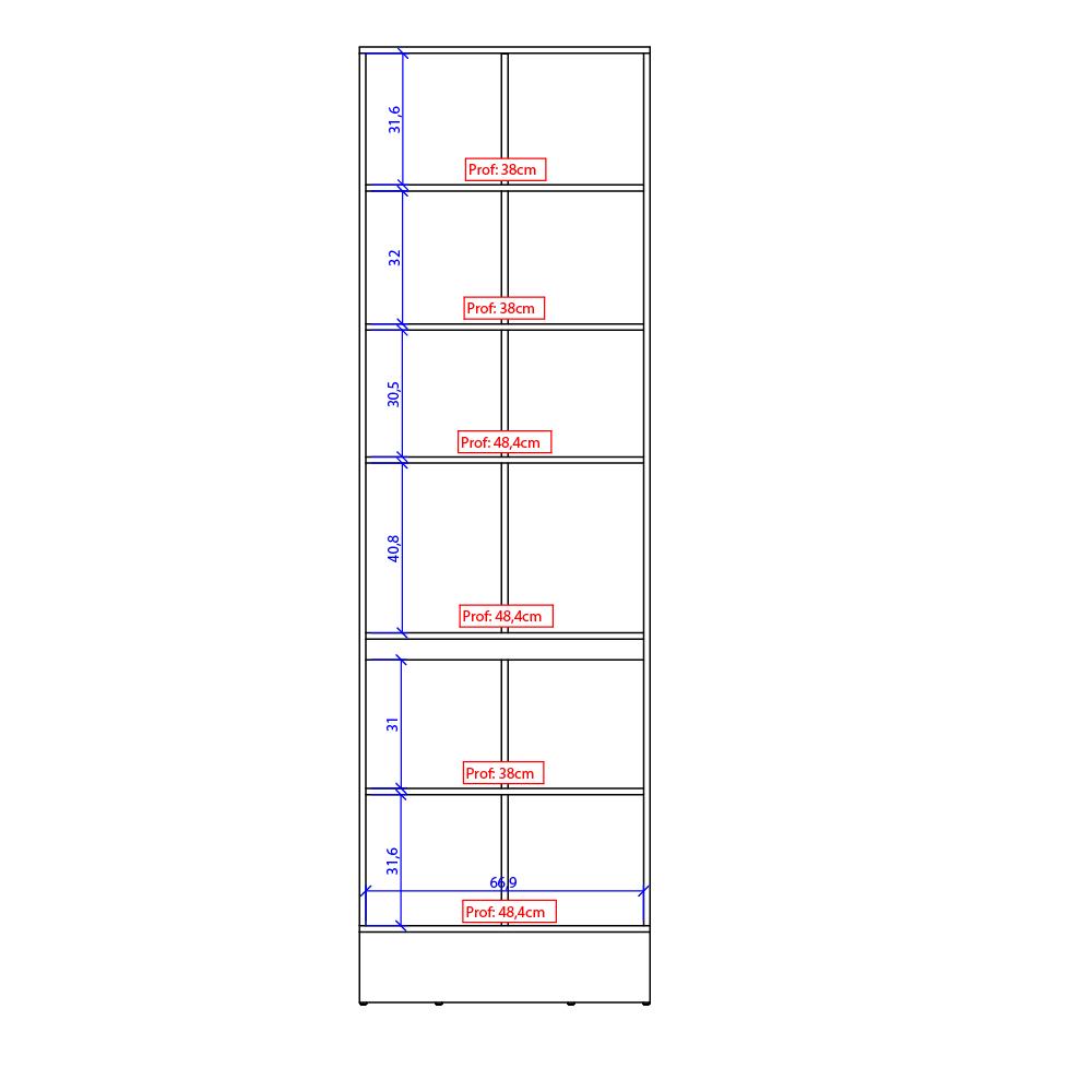 Torre Quente Milla Nog/Cinza 70cm Carraro
