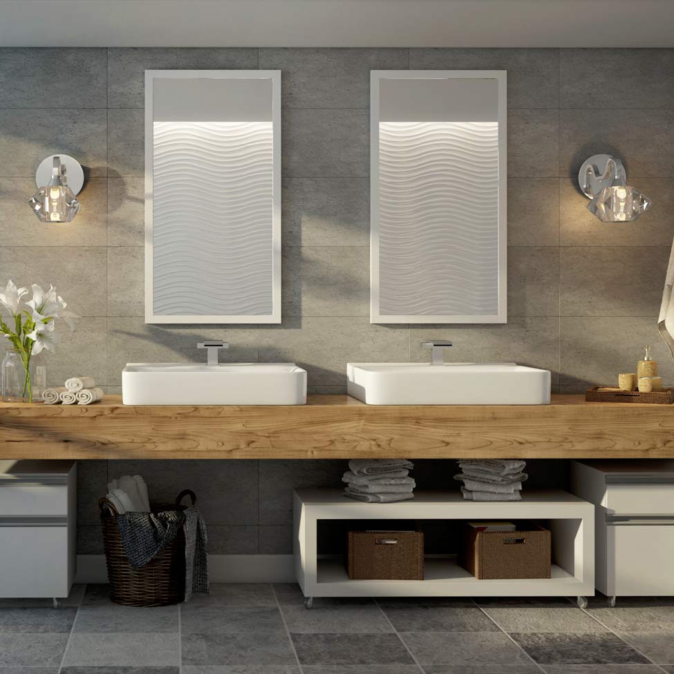 Espelho 58x108 Moldura 4cm Reta Branca