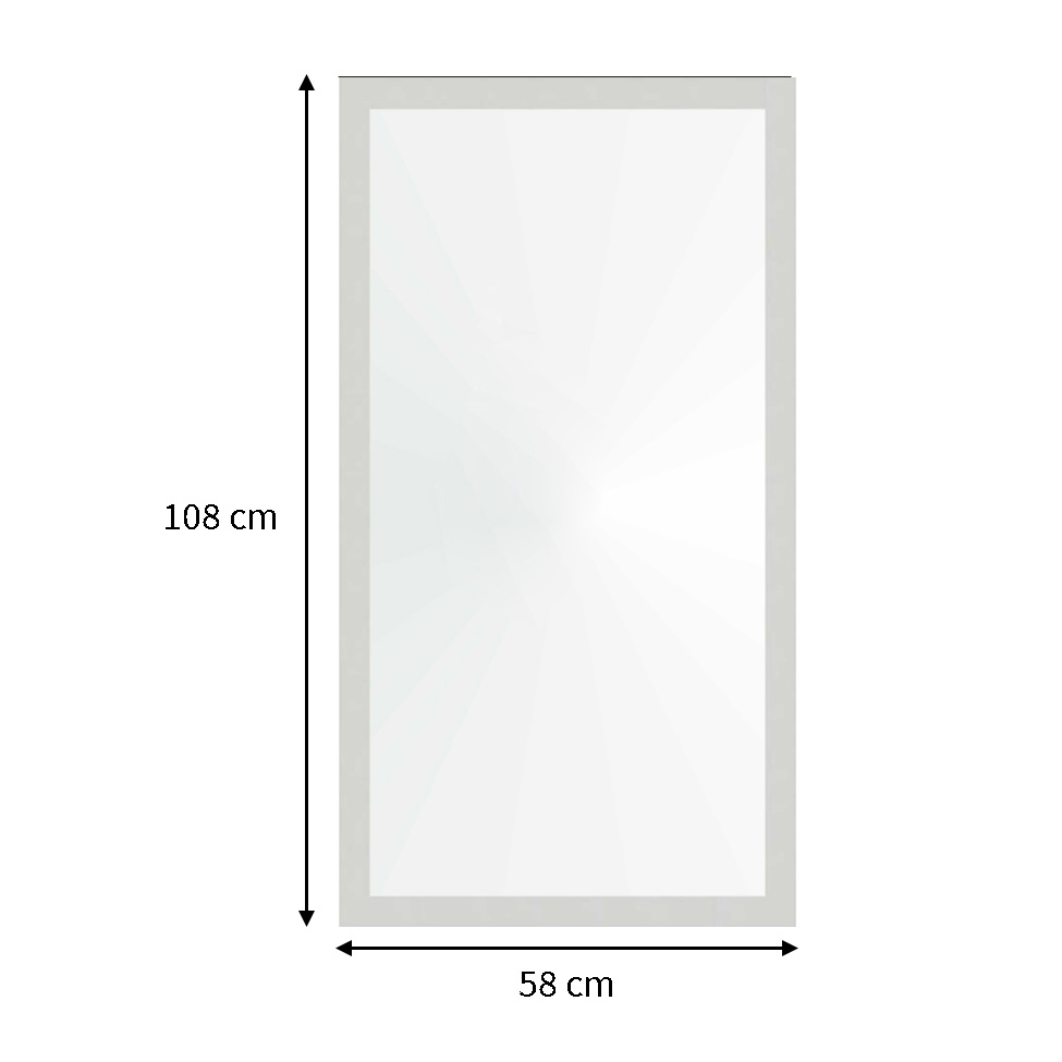 Espelho 58x108 Moldura 4cm Reta Branca