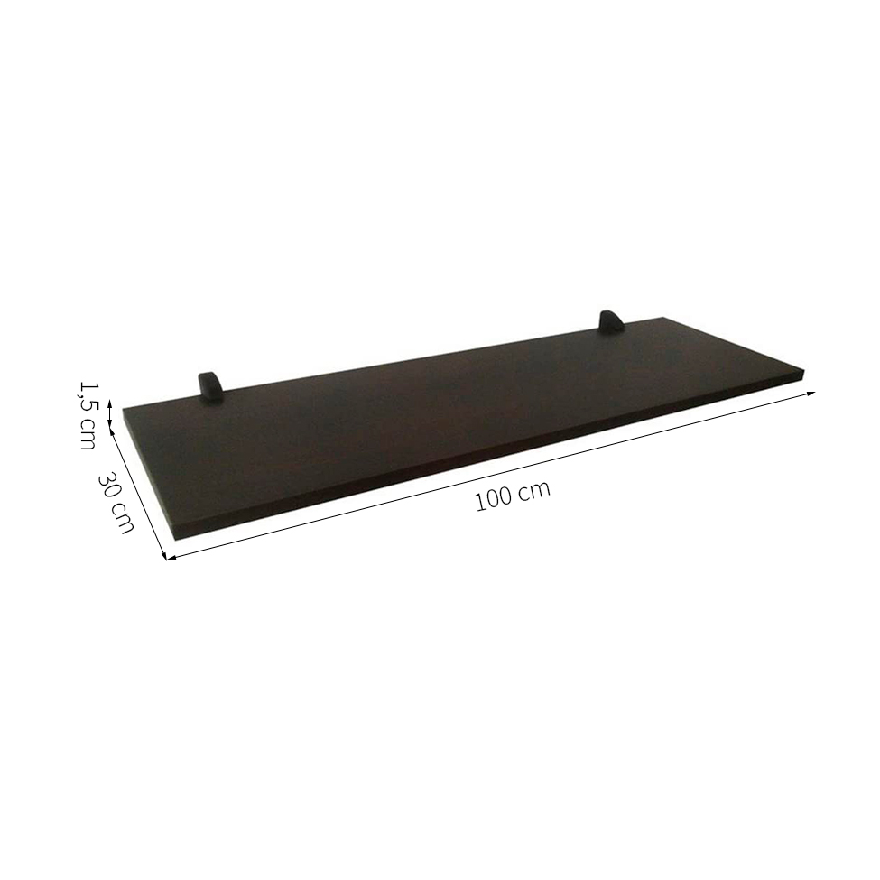 Prateleira Basic Preta 100x30 cm