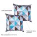 Kit 2 Capas Para Almofada 45 cm x 45 cm Estampa Triângulo Azul