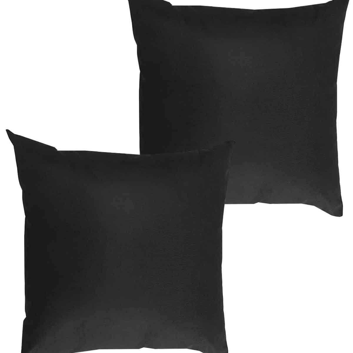 Kit 2 Capas Para Almofada 45 cm x 45 cm Preto