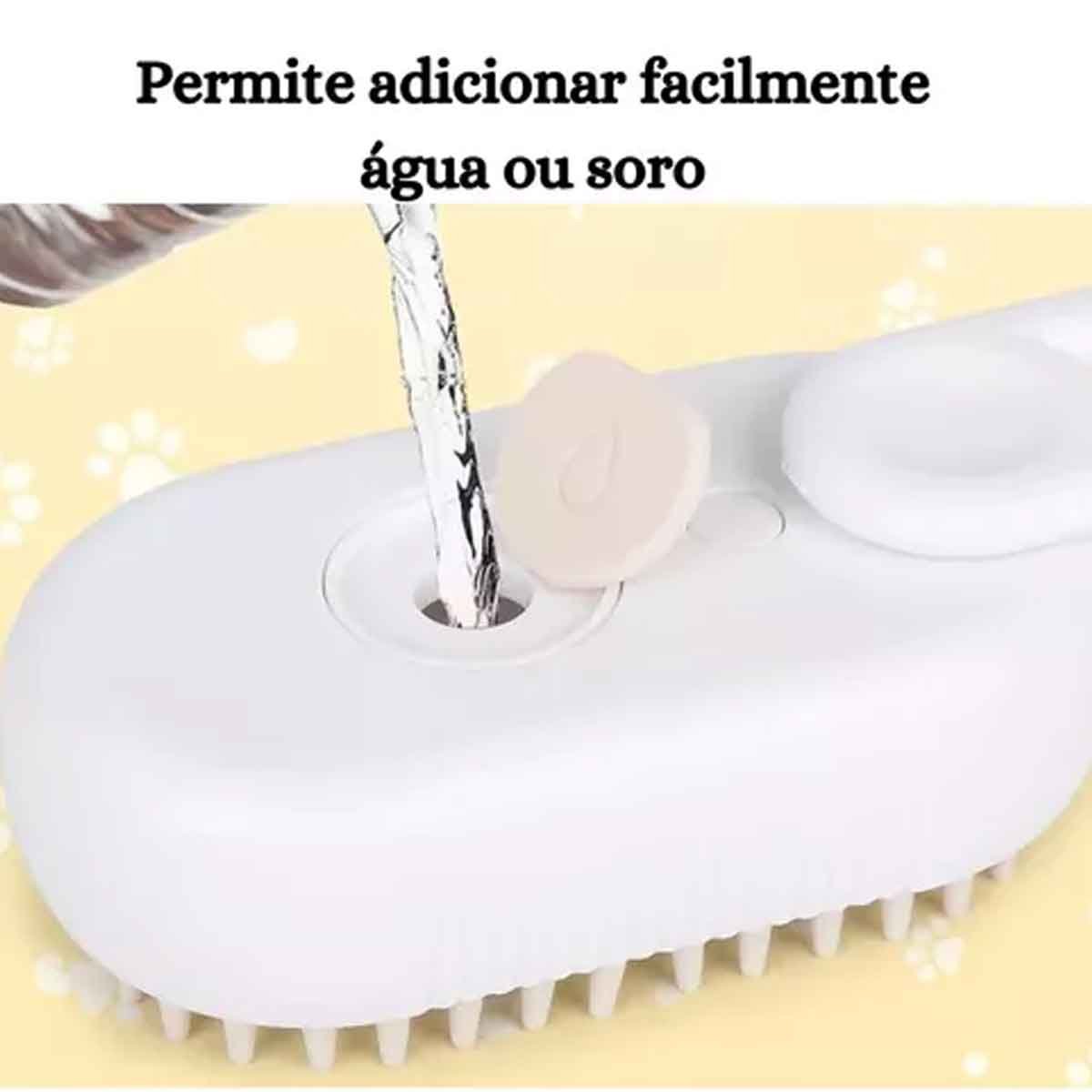 Kit 2 Escovas Pet Vapor Usb Para Gato e Cachorro 3 em 1
