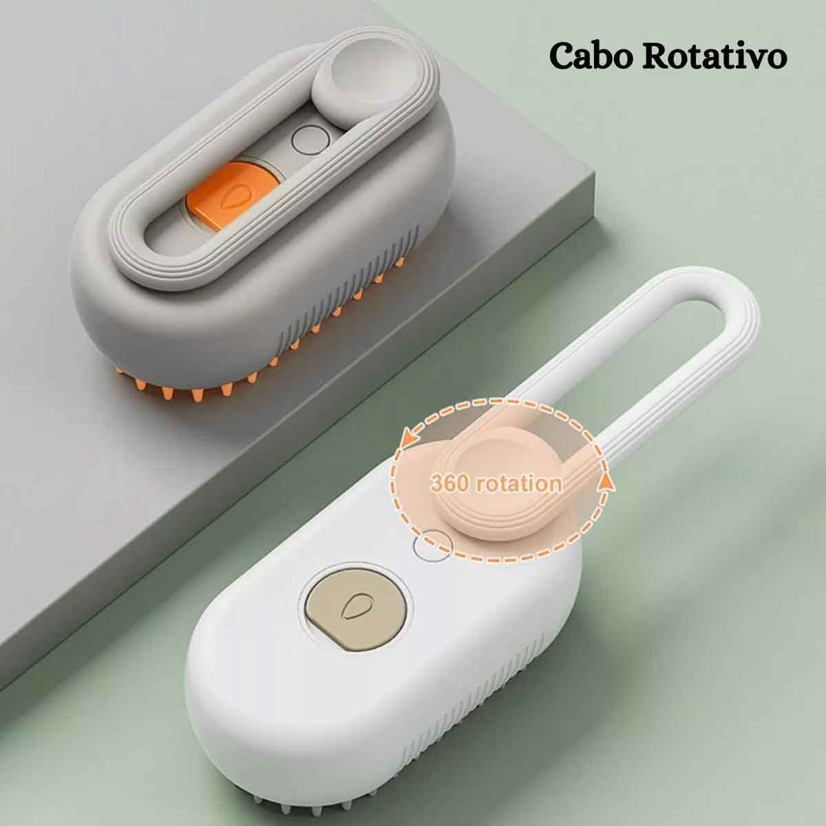 Kit 2 Escovas Pet Vapor Usb Para Gato e Cachorro 3 em 1