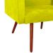 Kit 2 Poltronas Decorativas Nina Pé Palito Suede Amarelo