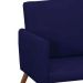 Kit 2 Poltronas Decorativas Nina Pé Palito Suede Azul Marinho