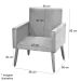 Kit 2 Poltronas Decorativas Nina Pé Palito Suede Azul Marinho