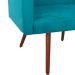 Kit 2 Poltronas Decorativas Nina Pé Palito Suede Azul Turquesa