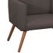 Kit 2 Poltronas Decorativas Nina Pé Palito Suede Cinza
