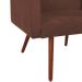 Kit 2 Poltronas Decorativas Nina Pé Palito Suede Marrom