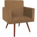 Kit 2 Poltronas Decorativas Nina Pé Palito Suede Rato