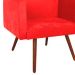 Kit 2 Poltronas Decorativas Nina Pé Palito Suede Vermelho